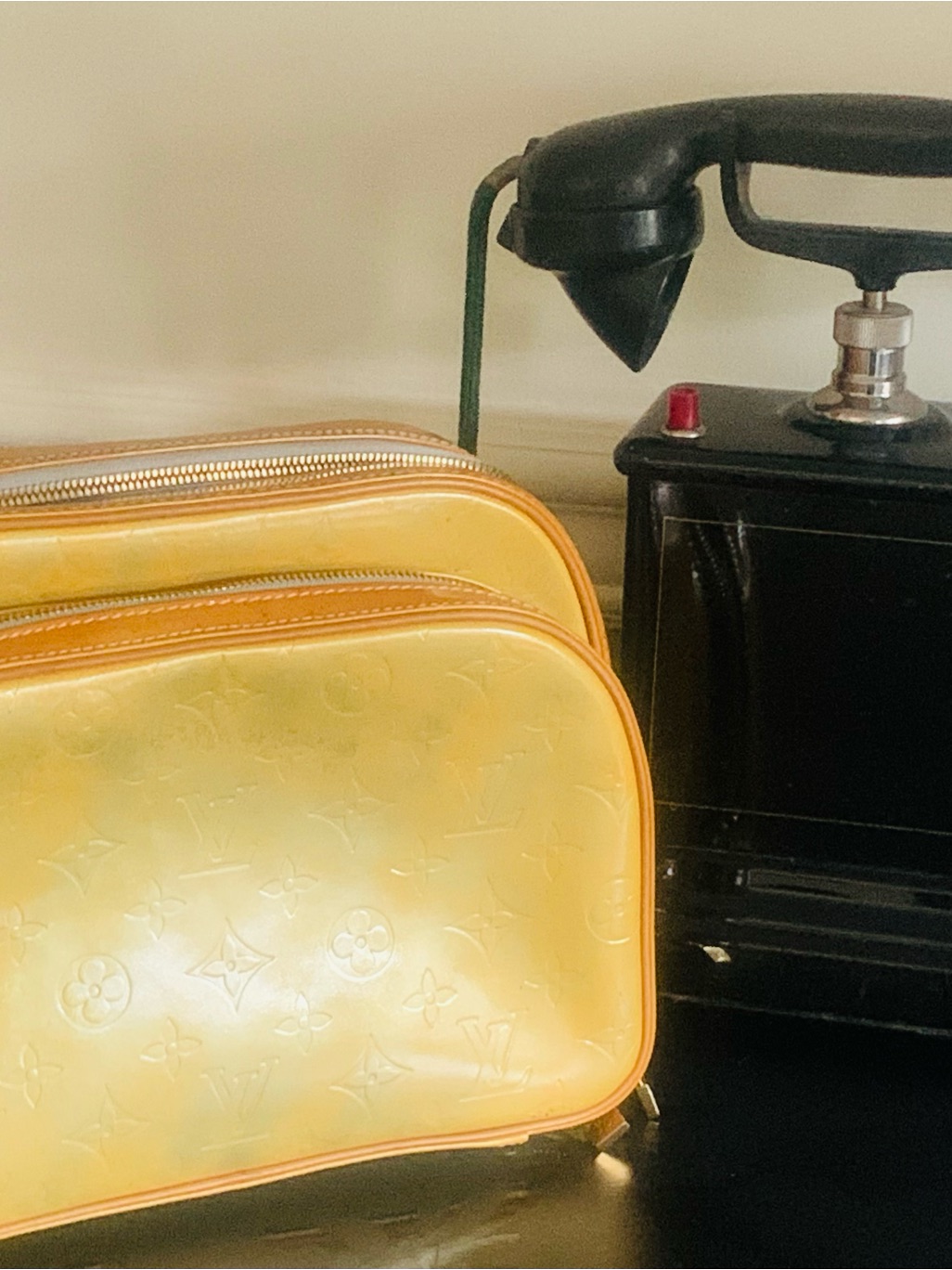 Louis Vuitton Authentic Yellow Vernis Patent Back Pack. Legitgrails Coa Provided